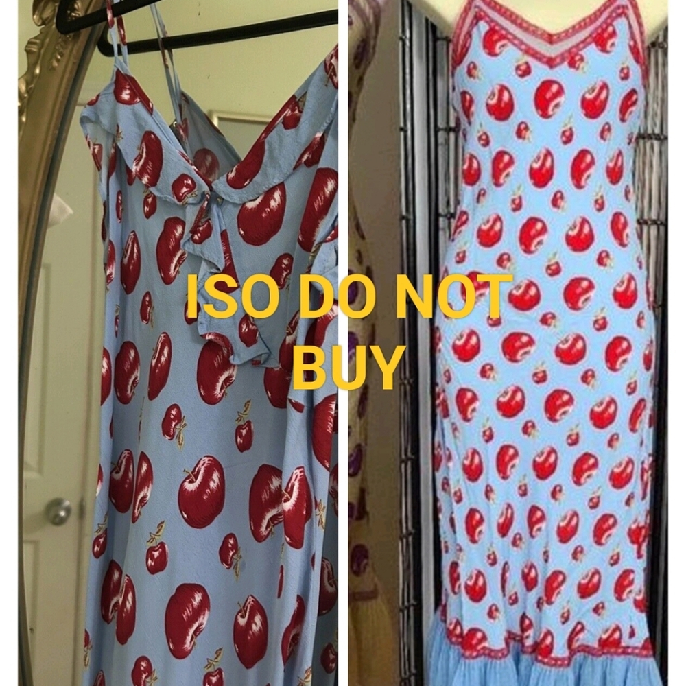 ISO DO NOT BUY BETSEY JOHNSON BLUE APPLE DRESS